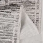 Fiume Çerçeveli Gri Polyester Kaydırmaz Taban Makine Halısı - Görsel 3