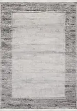 Fiume Çerçeveli Gri Polyester Kaydırmaz Taban Makine Halısı