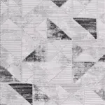 Todiano Geometrik Gri Polipropilen Makine Halısı