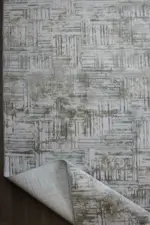 Lübet Modern Krem Vizon Çizgili Akrilik Makine Halısı - Görsel 4