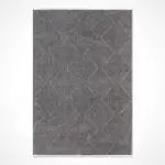 Pieve Geometrik Antrasit Pamuk ve Polyester Makine Halısı - Görsel 2