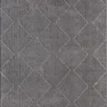 Pieve Geometrik Antrasit Pamuk ve Polyester Makine Halısı