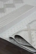 Radon Modern Krem Polyester Makine Halısı - Görsel 5