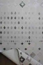 Copcut Modern Krem Akrilik Makine Halısı - Görsel 4