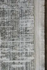 Lepre Modern Krem Antrasit Çizgili Akrilik Makine Halısı - Görsel 3