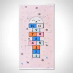 Wohlen Figürlü Pembe Pamuk ve Polyester Kaydırmaz Taban Dijital Baskı Çocuk Halısı - Görsel 2