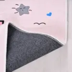 Wohlen Figürlü Pembe Pamuk ve Polyester Kaydırmaz Taban Dijital Baskı Çocuk Halısı - Görsel 5