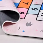 Wohlen Figürlü Pembe Pamuk ve Polyester Kaydırmaz Taban Dijital Baskı Çocuk Halısı - Görsel 3