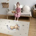 Reiden Figürlü Krem Pamuk ve Polyester Kaydırmaz Tabanlı Dijital Baskı Çocuk Halısı - Görsel 3