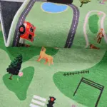 Wehr Figürlü Yeşil Pamuk ve Polyester Kaydırmaz Tabanlı Dijital Baskı Çcuk Halısı - Görsel 4