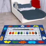 Glarus Figürlü Multi Pamuk ve Polyester Kaydırmaz Tabanlı Dijital Baskı Çocuk Halısı - Görsel 4