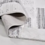 Pavino Modern Gri Triko Akrilik Kaydırmaz Taban Makine Halısı - Görsel 4