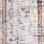 Pianura Çerçeveli Gri Viskon ve Akrilik Kaydırmaz Tabanlı Makine Halısı