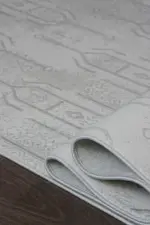 Cuneo Modern Krem Polyester Makine Halısı - Görsel 6