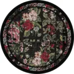 Born Desenli Siyah Polyester ve Pamuklu Yıkanabilir Kaydırmaz Taban Dijital Baskı Halısı - Görsel 7