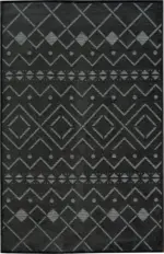 Sifor Modern Antrasit Yıkanabilir Polyester Makine Halısı