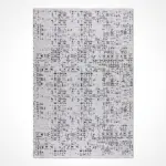 Casola Modern Gri Koton ve Polyester Makine Halısı - Görsel 2