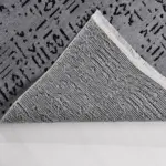 Domicella Modern Antrasit Koton ve Polyester Makine Halısı - Görsel 3