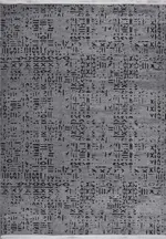 Domicella Modern Antrasit Koton ve Polyester Makine Halısı