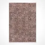 Baronissi Modern Kahverengi Koton ve Polyester Makine Halısı - Görsel 2