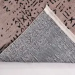 Baronissi Modern Kahverengi Koton ve Polyester Makine Halısı - Görsel 3