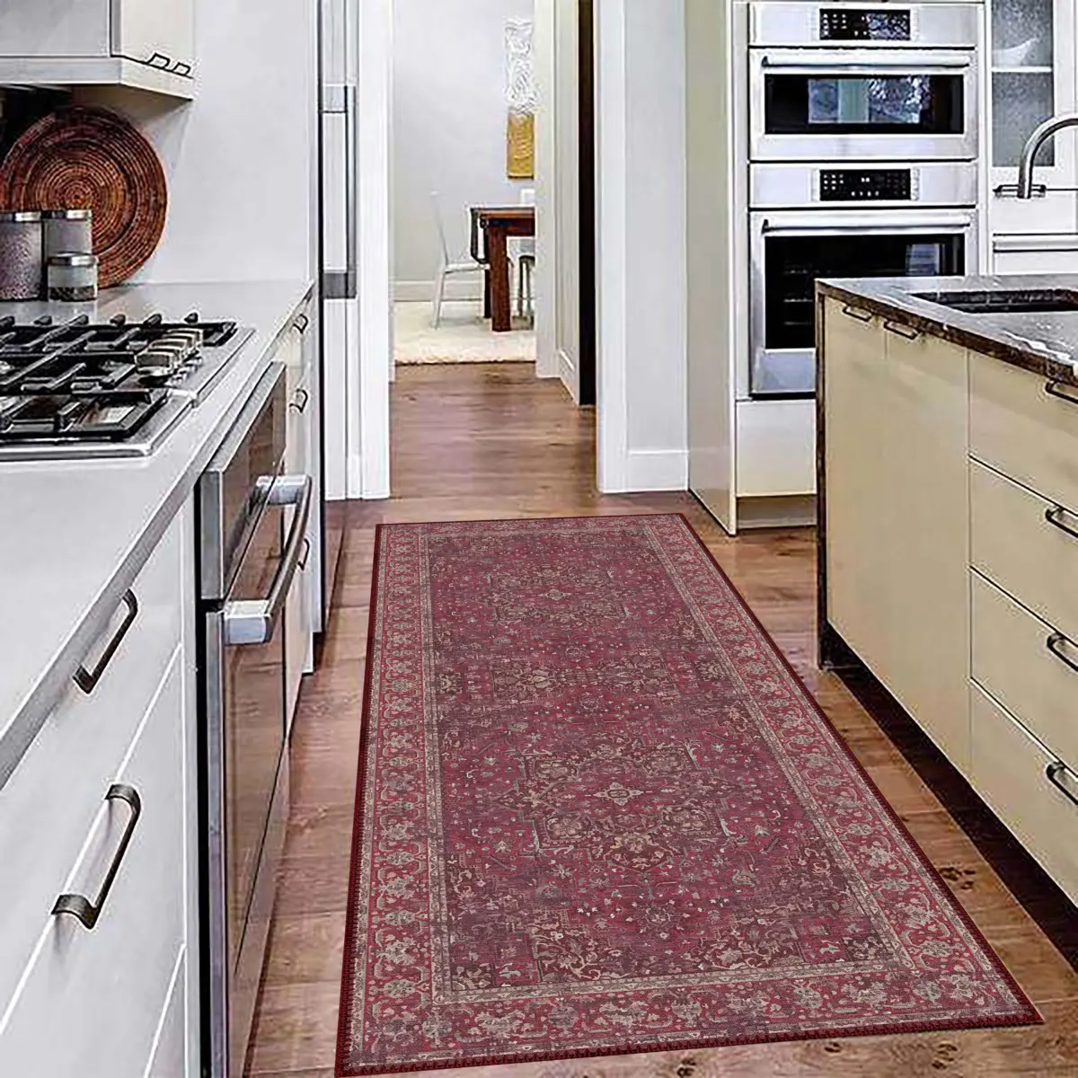 Calle Göbekli Bordo Polyester ve Pamuklu Yıkanılabilir Kaydırmaz Taban Dijital Baskı Halı - Görsel 4