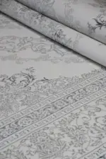 Clouin Çerçeveli Gri Polyester Makine Halısı - Görsel 7