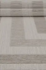 Corato Çerçeveli Krem Bej Çizgili Akrilik Makine Halısı - Görsel 4