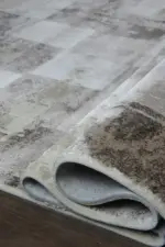 Morene Modern Krem Polyester Makine Halısı - Görsel 6