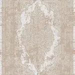 Vilseck Klasik Göbekli Pudra Viskon ve Akrilik Pamuk Tabanlı Makine Halısı