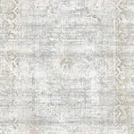 Cheb Klasik Göbekli Gri Viskon ve Akrilik Pamuk Tabanlı Makine Halısı