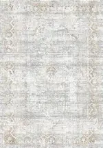 Cheb Klasik Göbekli Gri Viskon ve Akrilik Pamuk Tabanlı Makine Halısı