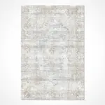 Cheb Klasik Göbekli Gri Viskon ve Akrilik Pamuk Tabanlı Makine Halısı - Görsel 2