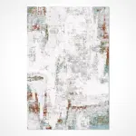 Plauen Klasik Göbekli Beyaz Viskon ve Akrilik Pamuk Tabanlı Makine Halısı - Görsel 2