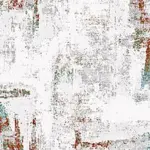 Plauen Klasik Göbekli Beyaz Viskon ve Akrilik Pamuk Tabanlı Makine Halısı