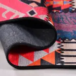 Bruciato Patchwork Multi Polyester ve Pamuklu Kaydırmaz Tabanlı Dijital Baskı Halı - Görsel 4