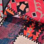 Bruciato Patchwork Multi Polyester ve Pamuklu Kaydırmaz Tabanlı Dijital Baskı Halı - Görsel 5