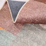 Sacro Modern Multi Polyester ve Pamuklu Kaydırmaz Tabanlı Dijital Baskı Halı - Görsel 4