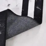 Candida Çerçeveli Beyaz Polyester ve Pamuklu Kaydırmaz Tabanlı Dijital Baskı Halı - Görsel 5