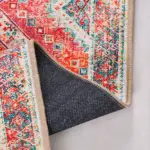 Diavolo Klasik Göbekli Multi Polyester ve Pamuklu Kaydırmaz Tabanlı Dijital Baskı Halı - Görsel 3