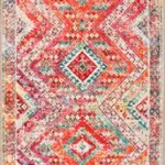 Diavolo Klasik Göbekli Multi Polyester ve Pamuklu Kaydırmaz Tabanlı Dijital Baskı Halı