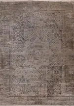 Fermo Klasik Göbekli Kahverengi Viskon ve Rayon Makine Halısı