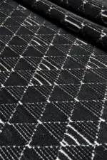 Munera Modern Antrasit Yıkanabilir Polyester,Pamuk Makine Halısı - Görsel 7