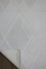 Driel Modern Krem Akrilik Makine Halısı - Görsel 4