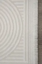 Bion Modern Krem Bohem Modeli Akrilik Makine Halısı - Görsel 2