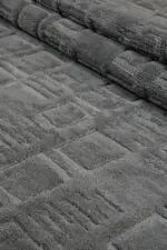 Downey Modern Gri Polyester Makine Halısı - Görsel 7