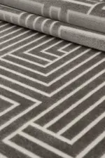 Martano Modern Antrasit Akrilik Makine Halısı - Görsel 7