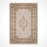 Langel Klasik Göbekli Krem Viskon ve Akrilik Makine Halısı - Görsel 2