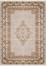 Langel Klasik Göbekli Krem Viskon ve Akrilik Makine Halısı