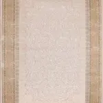 Garath Çerçeveli Krem Viskon ve Akrilik Makine Halısı